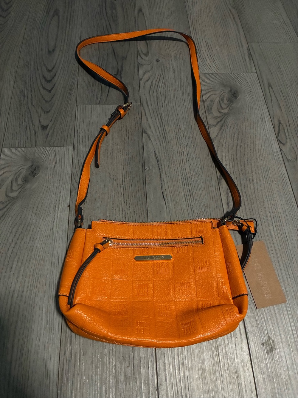 Steve Madden Orange Quilted Crossbody Bag